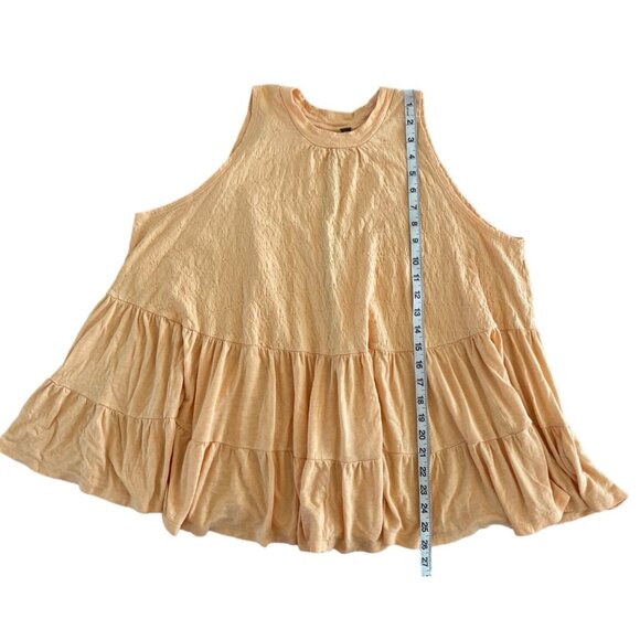 Free People Right On Time Tiered Tunic Light Orange Size XS $68 Boho RARE! - Picture 7 of 11